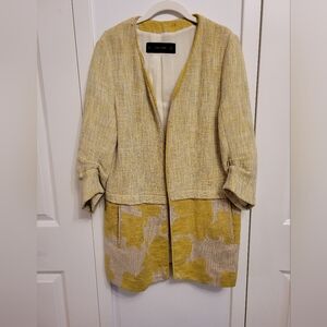 Zara Yellow and Cream Blazer